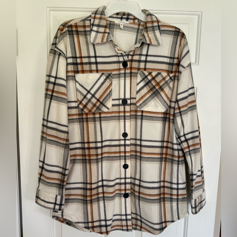 Maurice’s Plaid Fleece Shacket